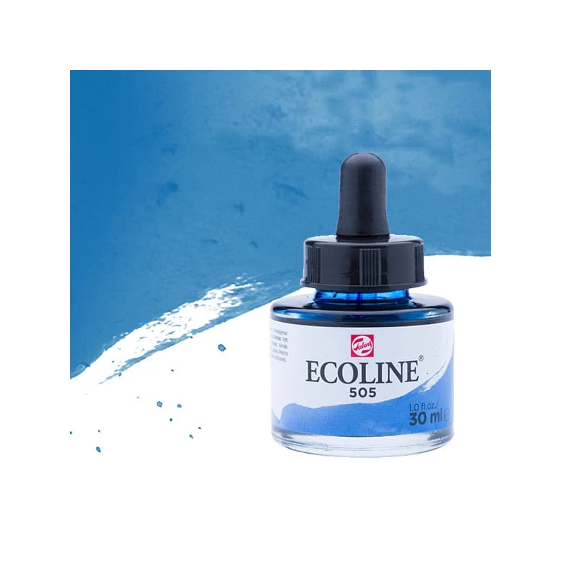 Talens Ecoline folyékony akvarell festék, 30 ml - 505, ultramarine light