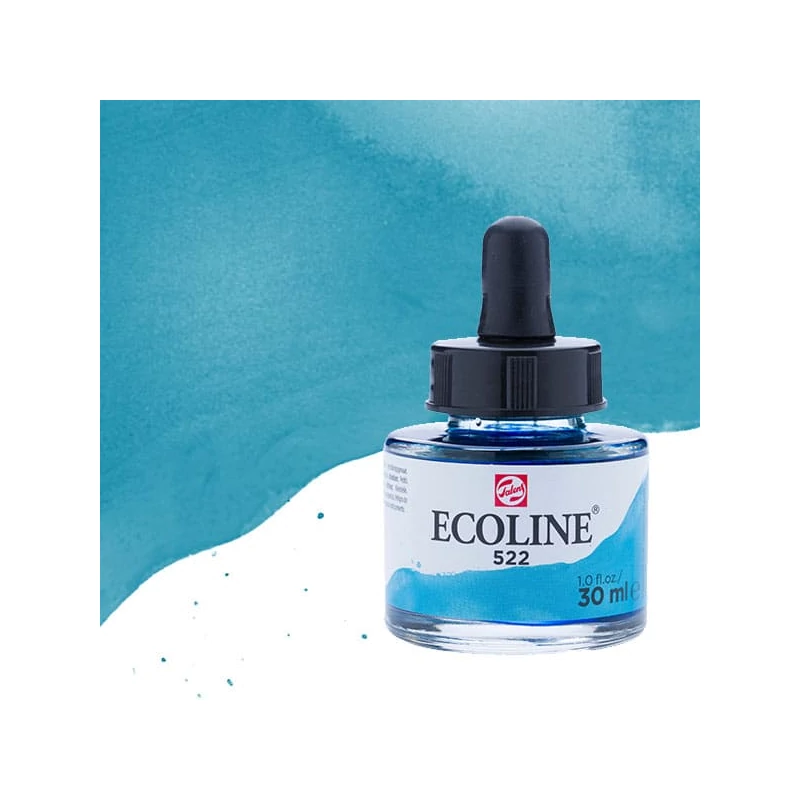 Talens Ecoline folyékony akvarell festék, 30 ml - 522, turquoise blue