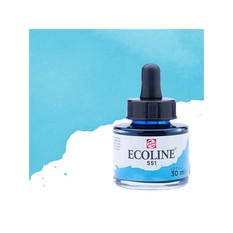 Talens Ecoline folyékony akvarell festék, 30 ml - 551, sky blue light