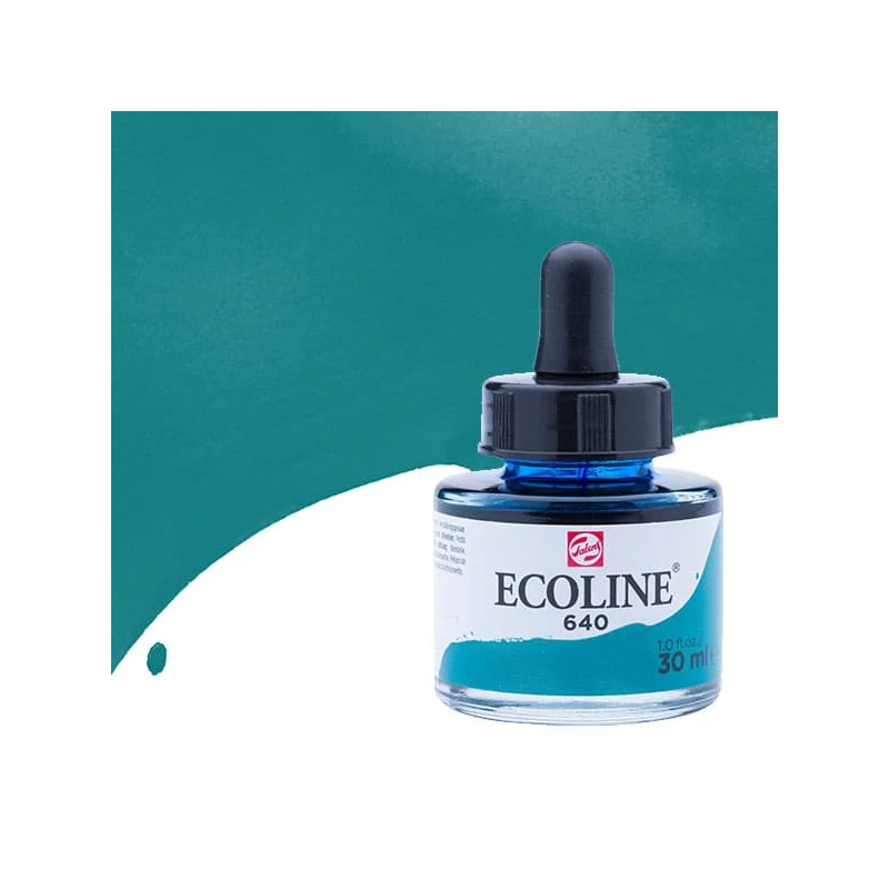 Talens Ecoline folyékony akvarell festék, 30 ml - 640, bluish green