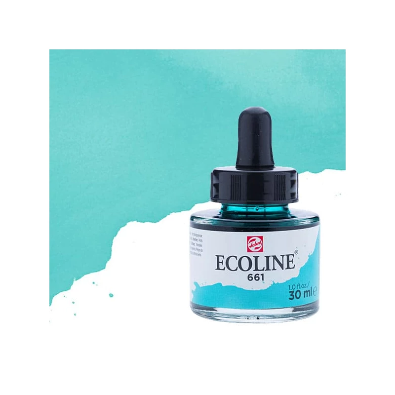 Talens Ecoline folyékony akvarell festék, 30 ml - 661, turquoise green