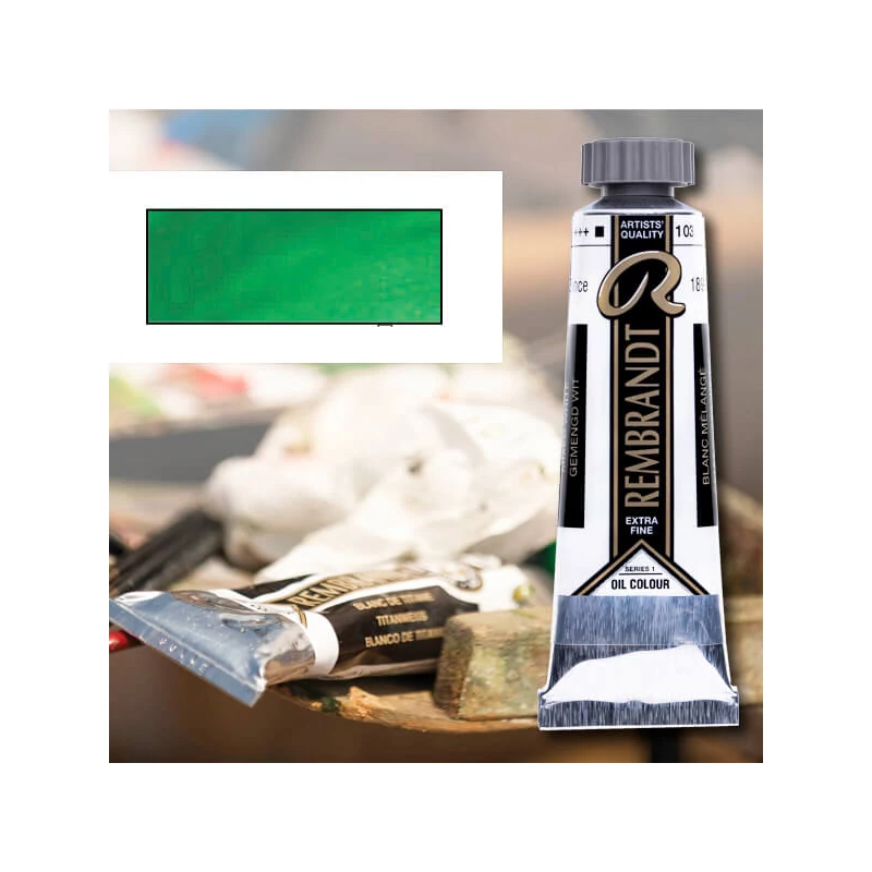 Talens Rembrandt olajfesték, 40 ml - 614, permanent green medium
