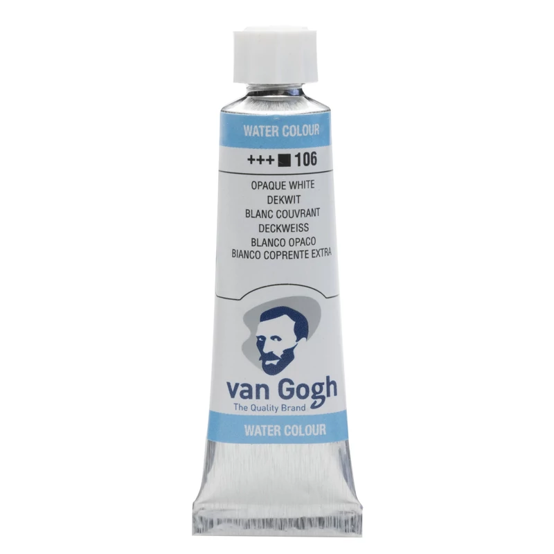 Talens Van Gogh tubusos akvarellfesték, 10 ml - 106, opaque white