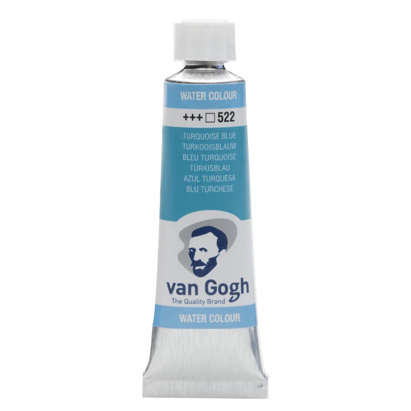 Talens Van Gogh tubusos akvarellfesték, 10 ml - 522, turquoise blue