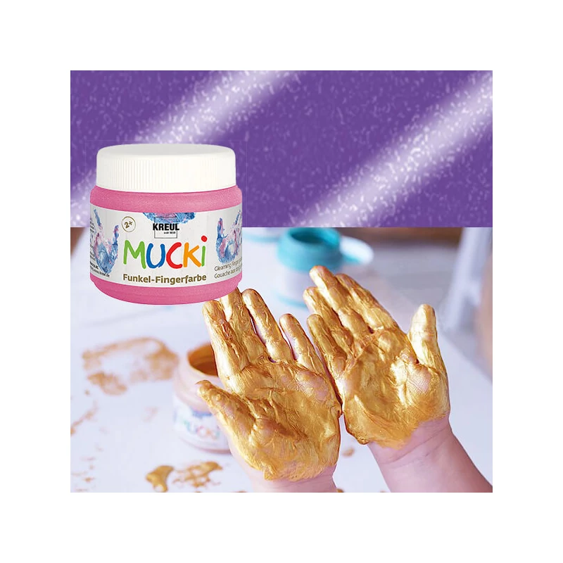 Ujjfesték, Mucki, 150 ml - gyöngyház lila