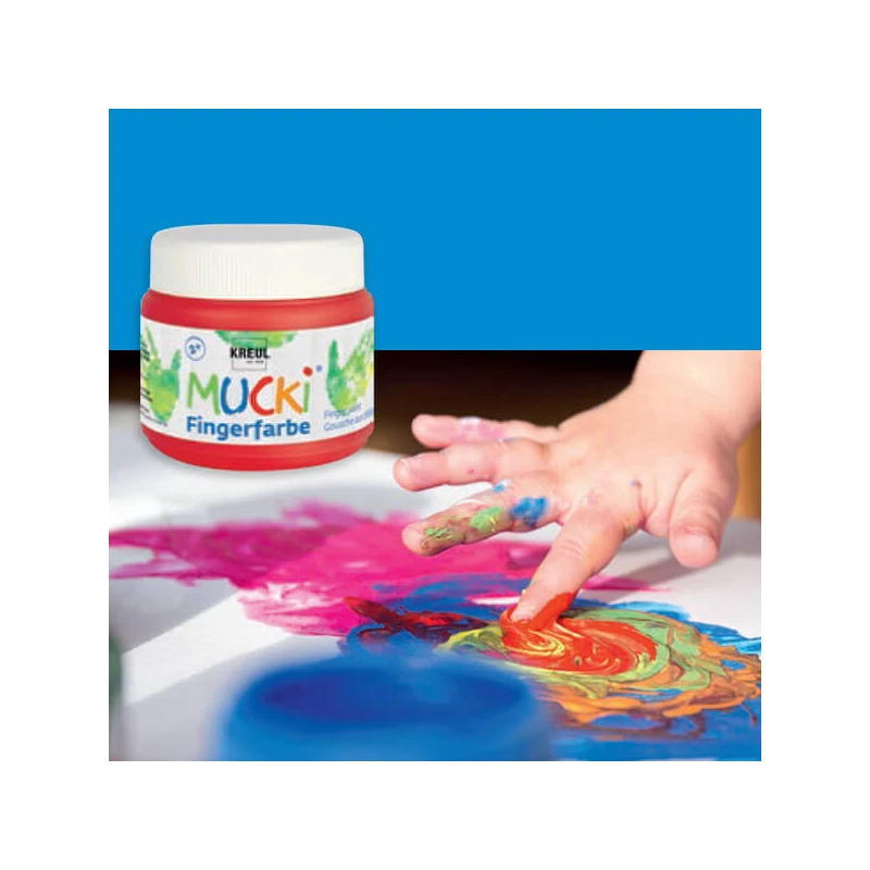 Ujjfesték, Mucki, 150 ml - kék