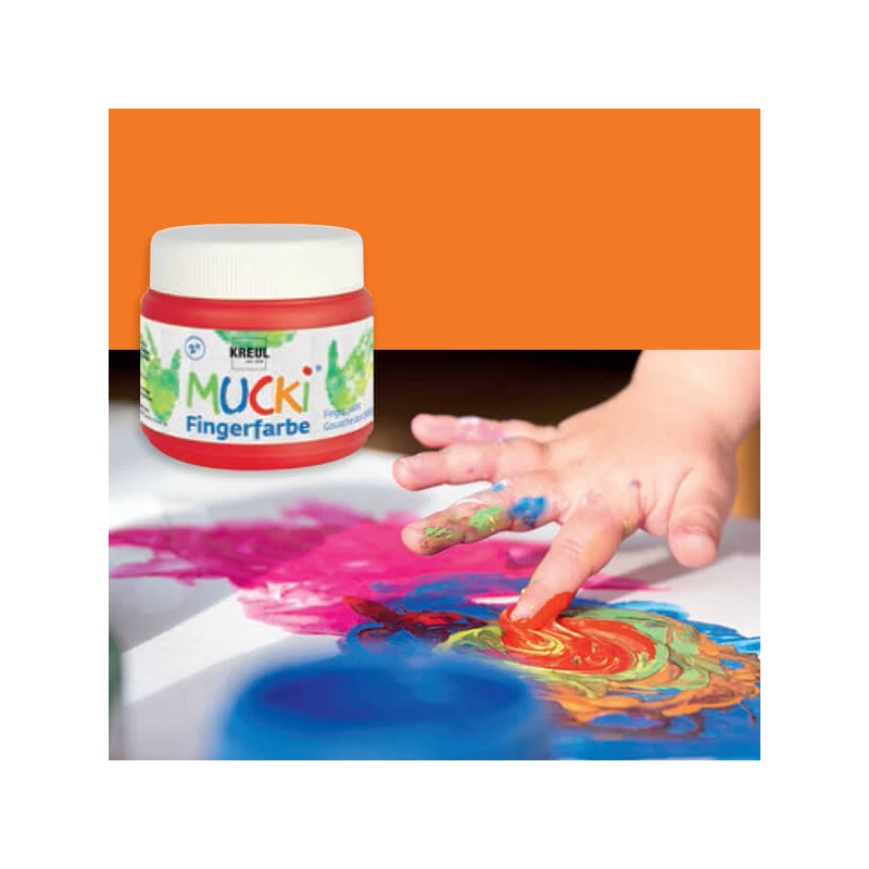 Ujjfesték, Mucki, 150 ml - narancs