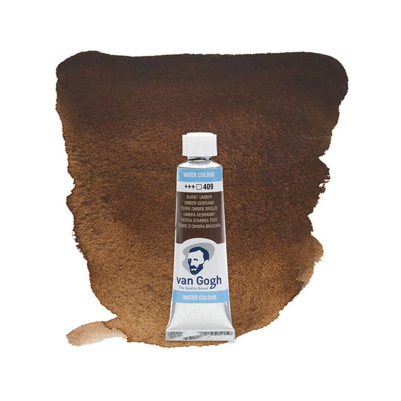 Talens Van Gogh tubusos akvarellfesték, 10 ml - 409, burnt umber