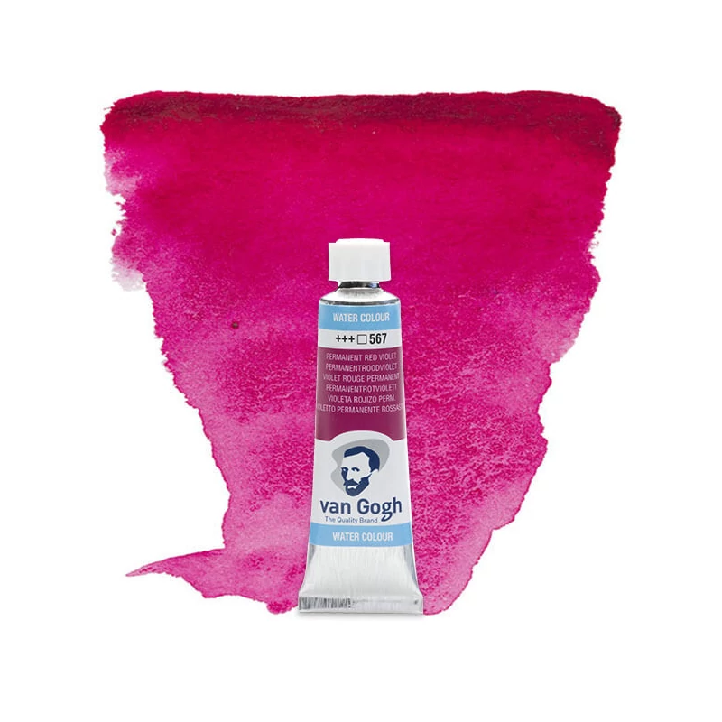 Talens Van Gogh tubusos akvarellfesték, 10 ml - 567, permanent red violet