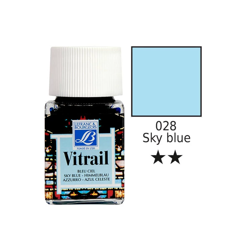 Vitrail gyantaalapú üvegfesték, 50 ml - égkék