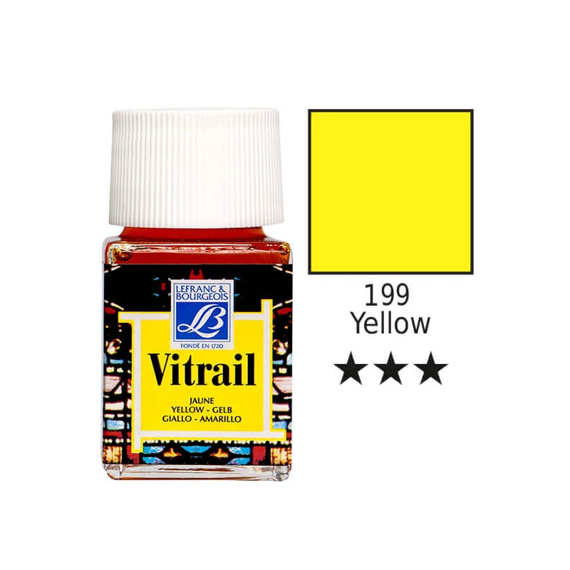 Vitrail gyantaalapú üvegfesték, 50 ml - sárga