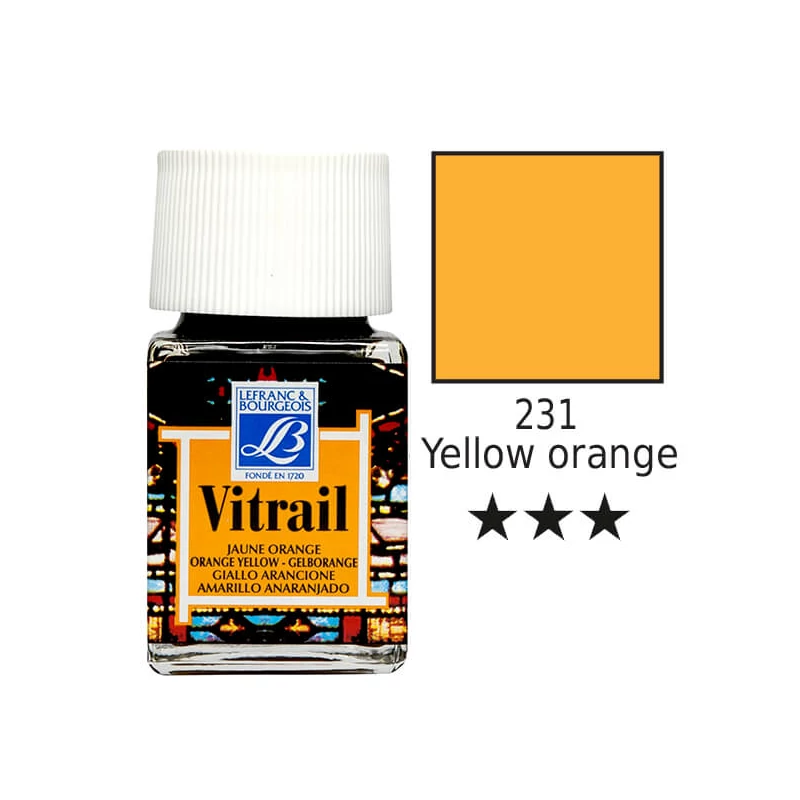 Vitrail gyantaalapú üvegfesték, 50 ml - narancssárga