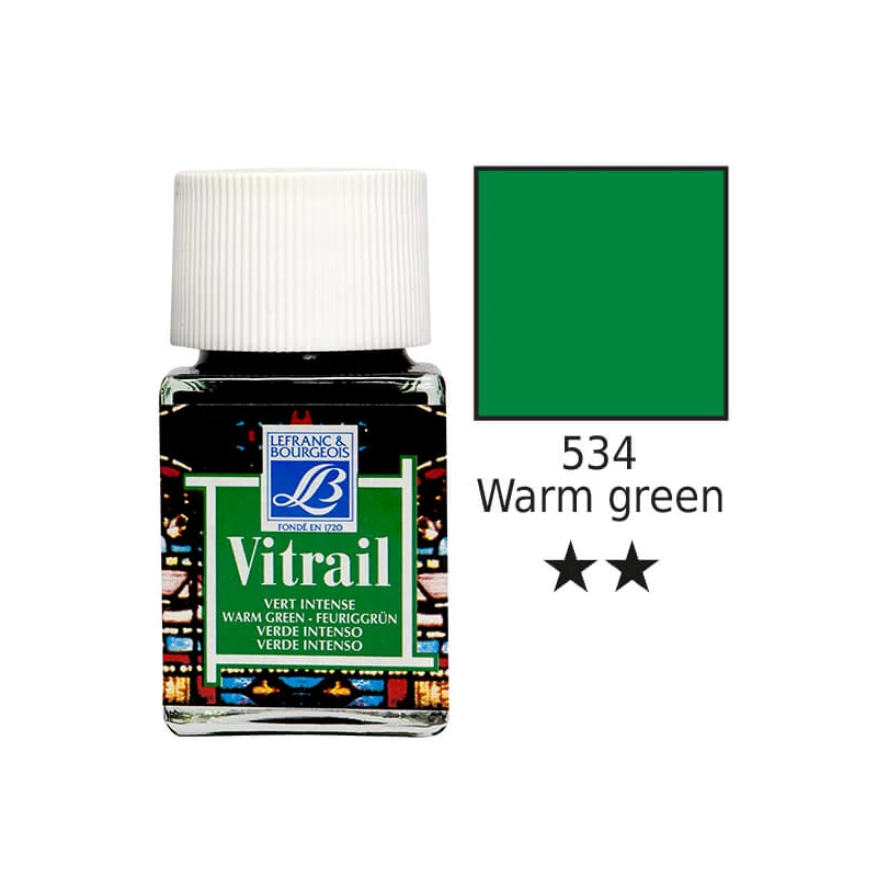 Vitrail gyantaalapú üvegfesték, 50 ml - melegzöld