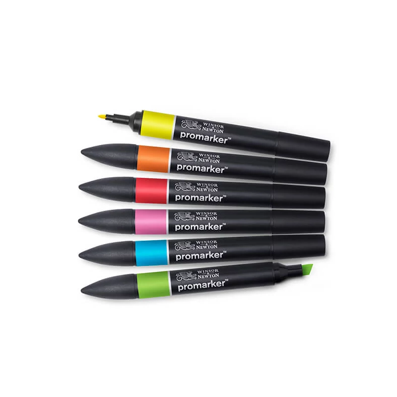 ProMarker kétvégű alkoholos filctoll készlet - 6 db, vibrant tones