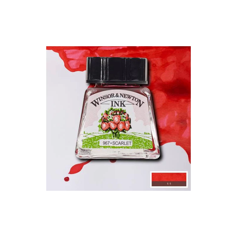Tinta, W&N, 14 ml, 601, scarlet