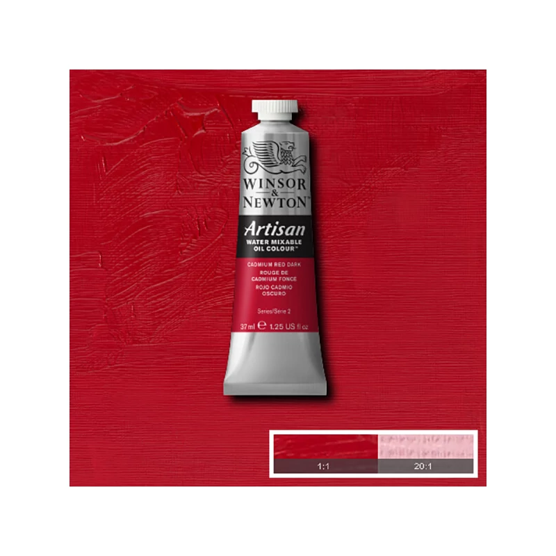 Winsor&Newton Artisan vizes olajfesték, 37 ml - 104, cadmium red dark