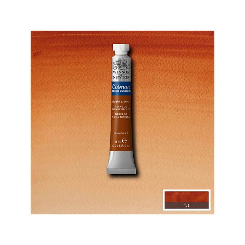 Winsor&Newton Cotman tubusos akvarellfesték, 8 ml - 074, burnt sienna