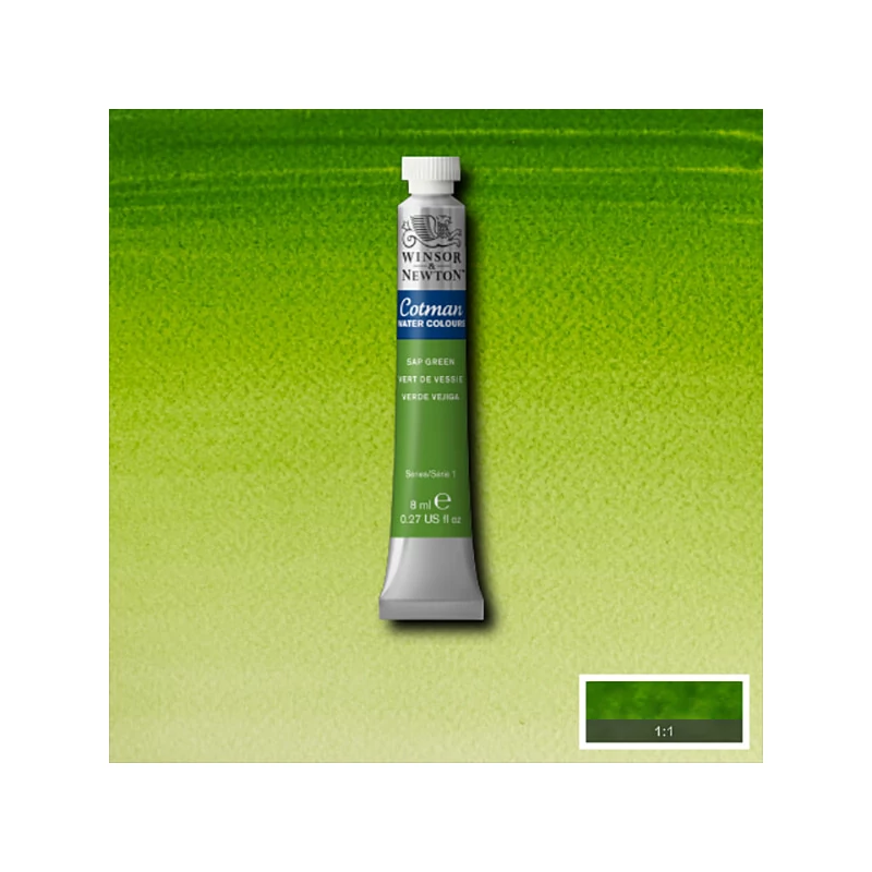 Winsor&Newton Cotman tubusos akvarellfesték, 8 ml - 599, sap green