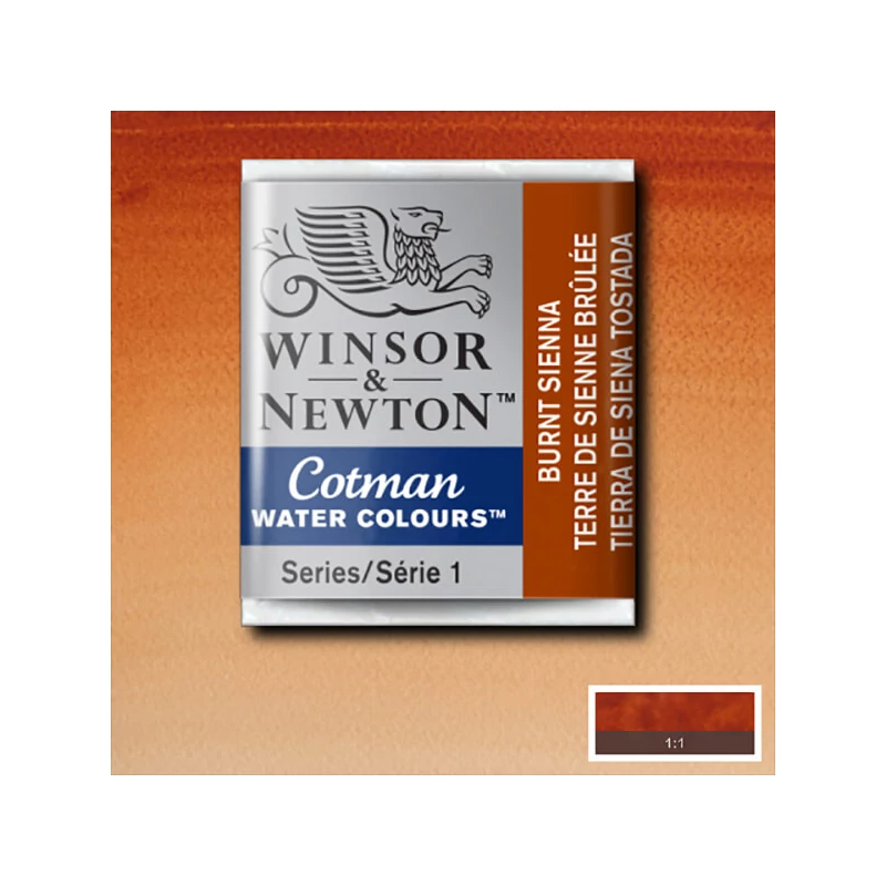 Winsor&Newton Cotman 1/2 szilkés akvarellfesték - 074, burnt sienna