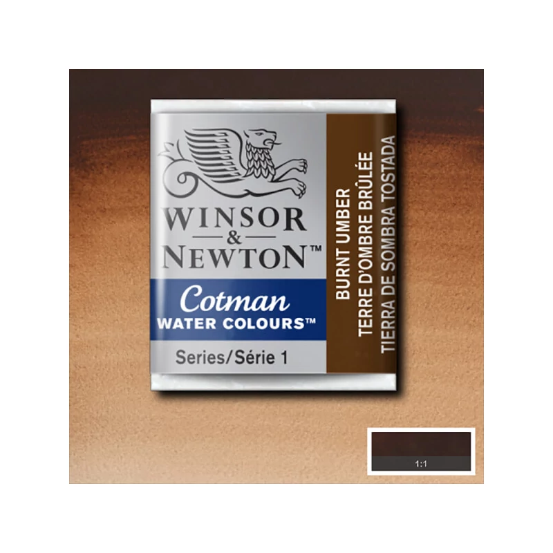 Winsor&Newton Cotman 1/2 szilkés akvarellfesték - 076, burnt umber