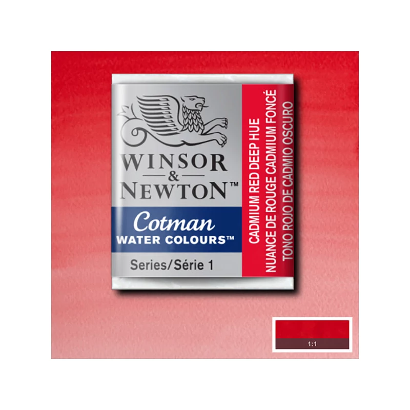 Winsor&Newton Cotman 1/2 szilkés akvarellfesték - 098, cadmium red deep hue