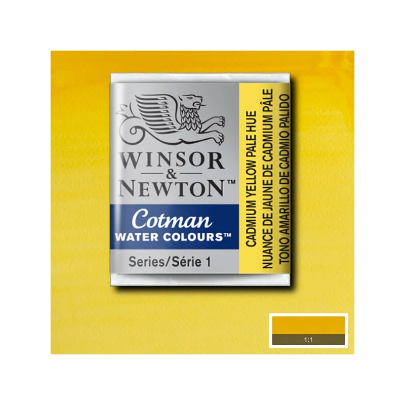 Winsor&Newton Cotman 1/2 szilkés akvarellfesték - 119, cadmium yellow pale hue