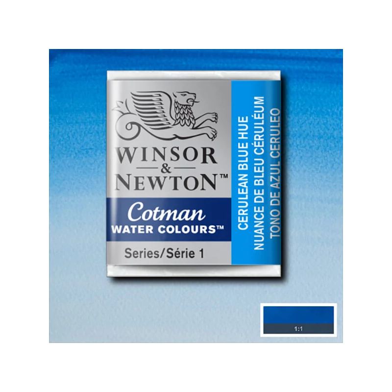 Winsor&Newton Cotman 1/2 szilkés akvarellfesték - 139, cerulean blue hue