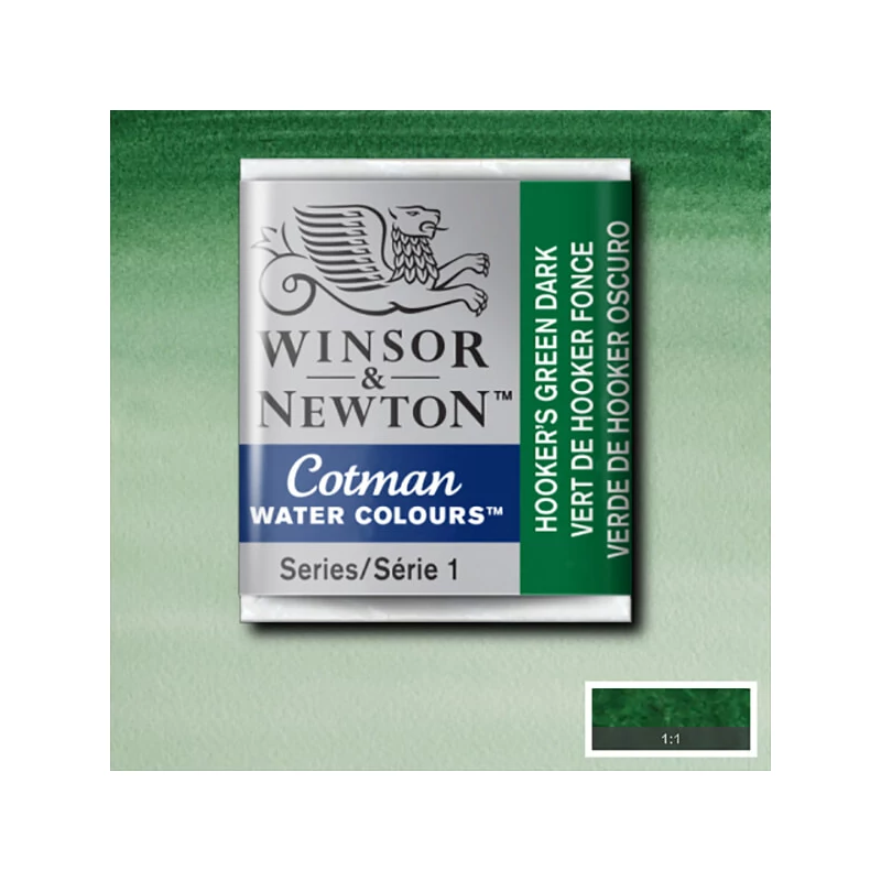 Winsor&Newton Cotman 1/2 szilkés akvarellfesték - 312, hooker's green dark