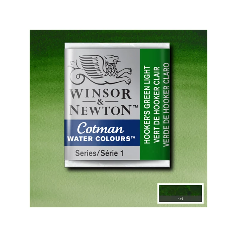 Winsor&Newton Cotman 1/2 szilkés akvarellfesték - 314, hooker's green light