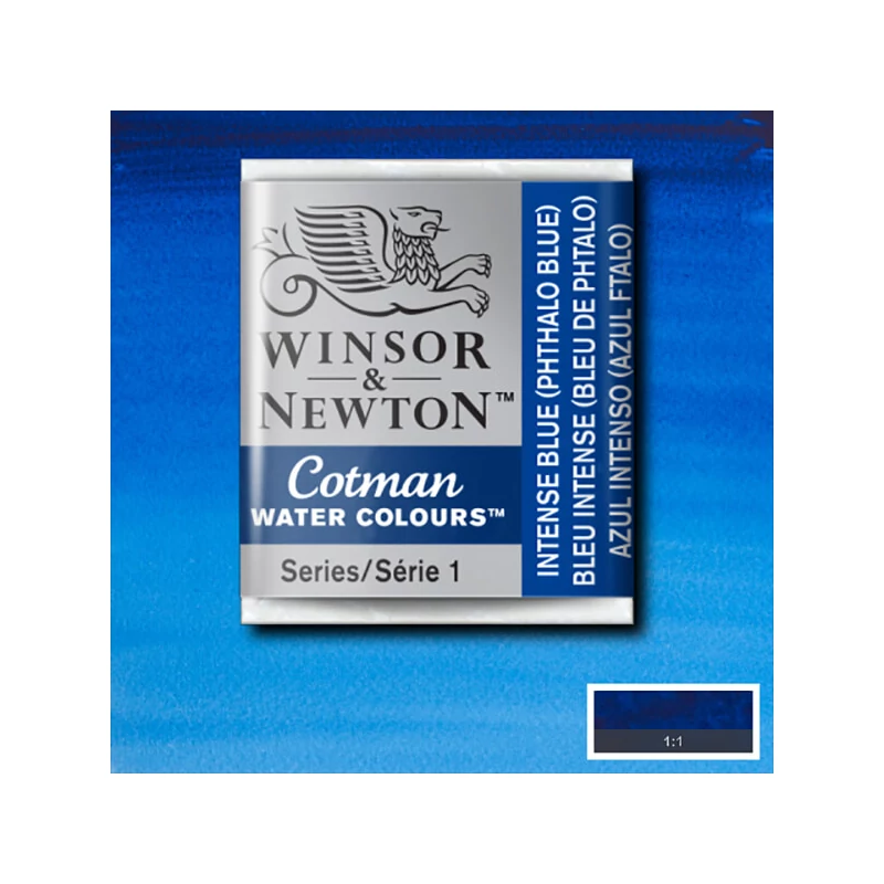 Winsor&Newton Cotman 1/2 szilkés akvarellfesték - 327, intense blue (phthalo blue)