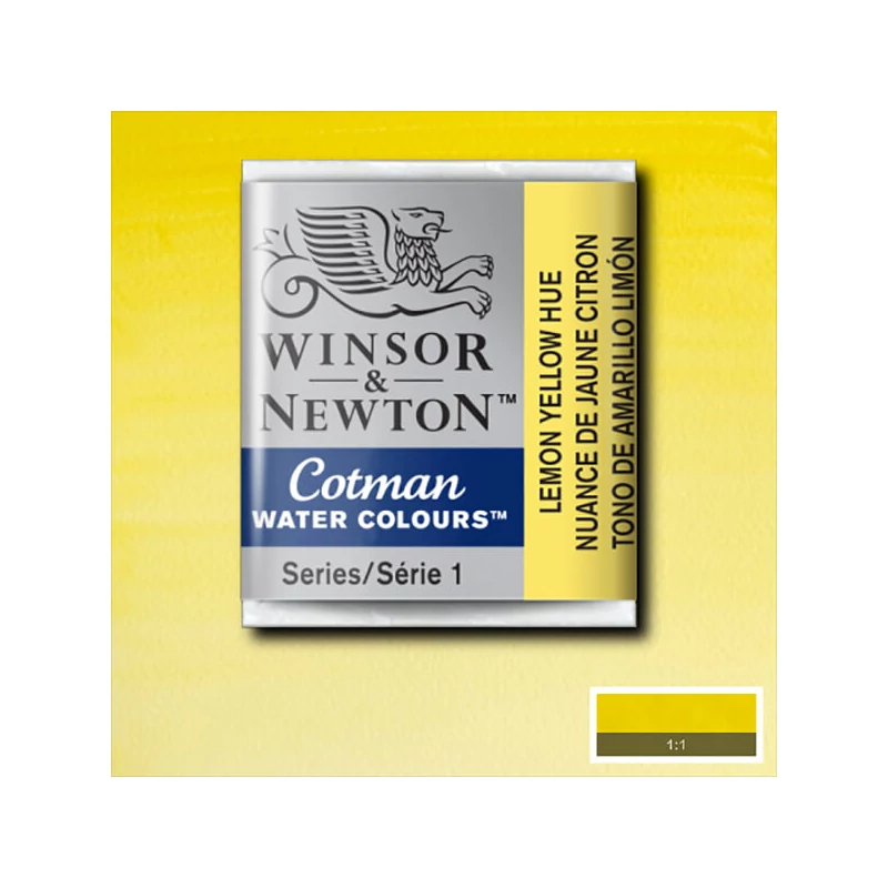 Winsor&Newton Cotman 1/2 szilkés akvarellfesték - 346, lemon yellow hue