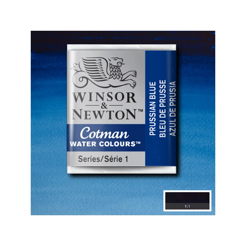 Winsor&Newton Cotman 1/2 szilkés akvarellfesték - 538, prussian blue