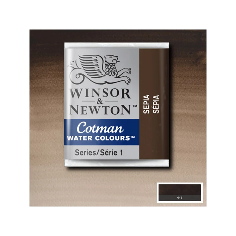 Winsor&Newton Cotman 1/2 szilkés akvarellfesték - 609, sepia