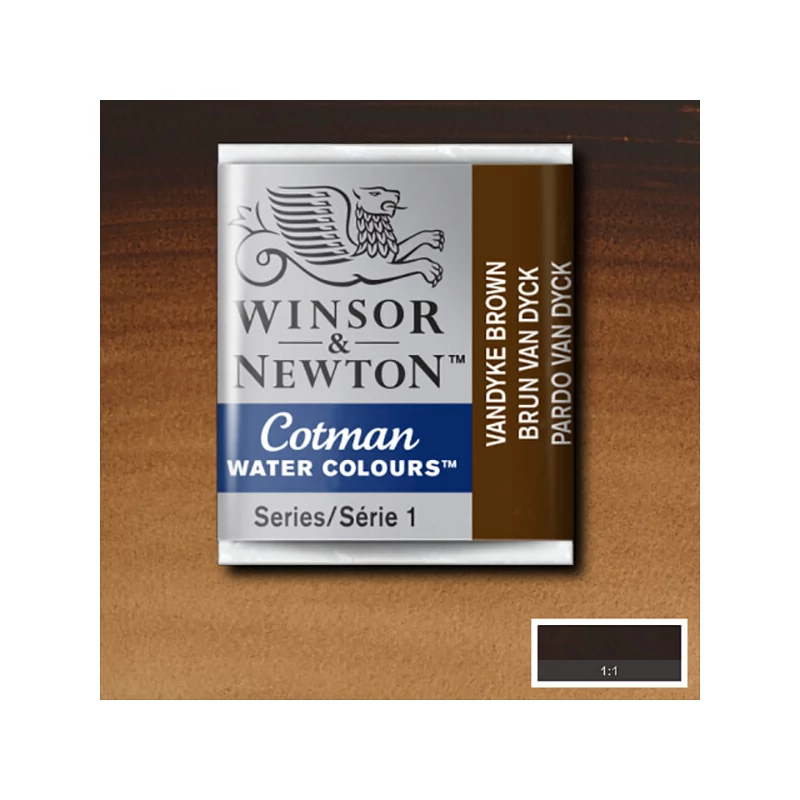 Winsor&Newton Cotman 1/2 szilkés akvarellfesték - 676, vandyck brown