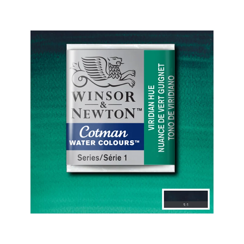 Winsor&Newton Cotman 1/2 szilkés akvarellfesték - 696, viridian hue