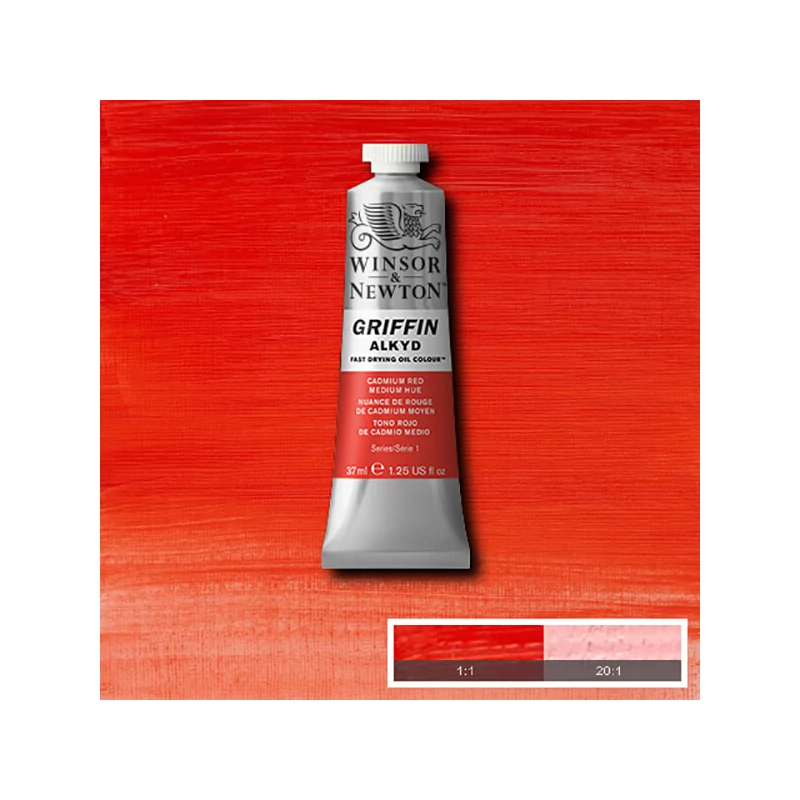 Winsor&Newton Griffin alkyd olajfesték, 37 ml - 095, cadmium red medium hue