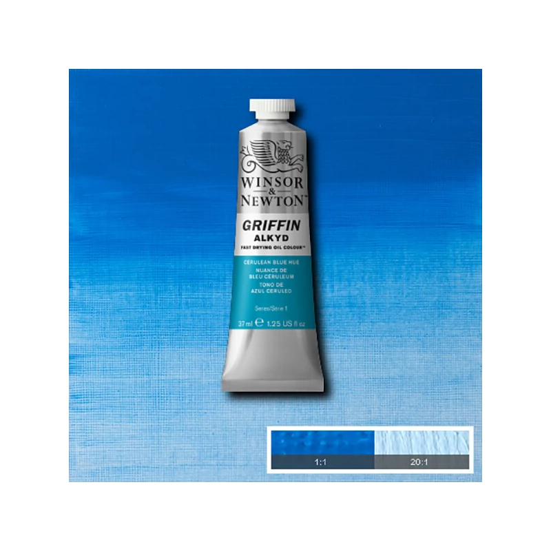 Winsor&Newton Griffin alkyd olajfesték, 37 ml - 139, cerulean blue hue