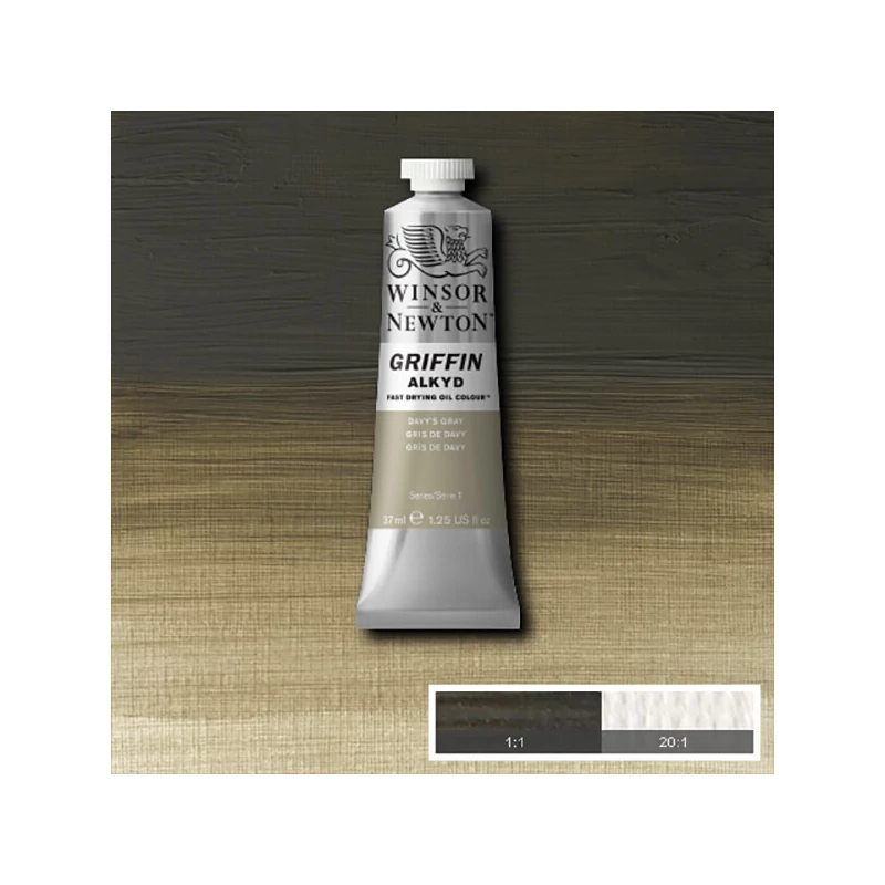 Winsor&Newton Griffin alkyd olajfesték, 37 ml - 217, davys gray