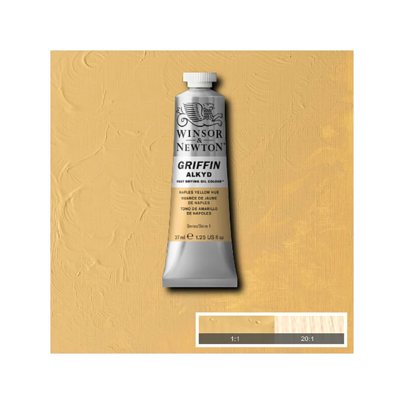 Winsor&Newton Griffin alkyd olajfesték, 37 ml - 422, naples yellow