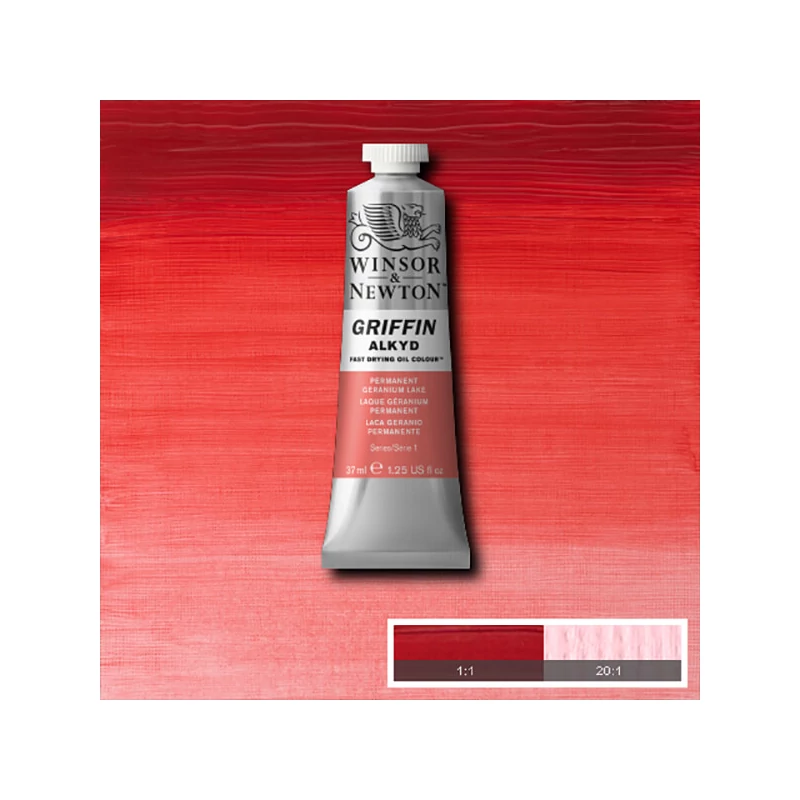 Winsor&Newton Griffin alkyd olajfesték, 37 ml - 480, permanent geranium lake