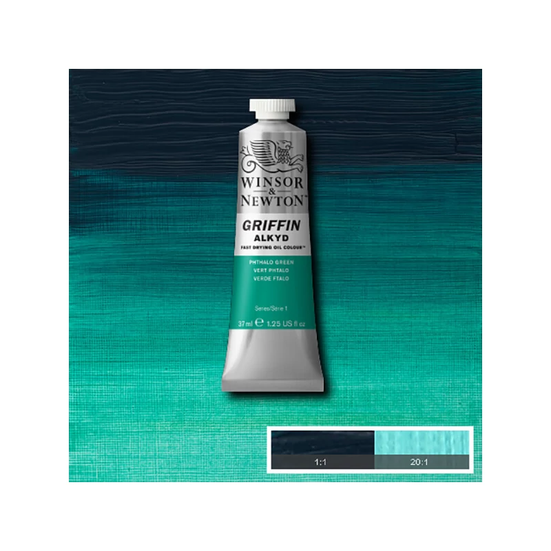 Winsor&Newton Griffin alkyd olajfesték, 37 ml - 522, phthalo green