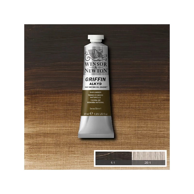 Winsor&Newton Griffin alkyd olajfesték, 37 ml - 554, raw umber