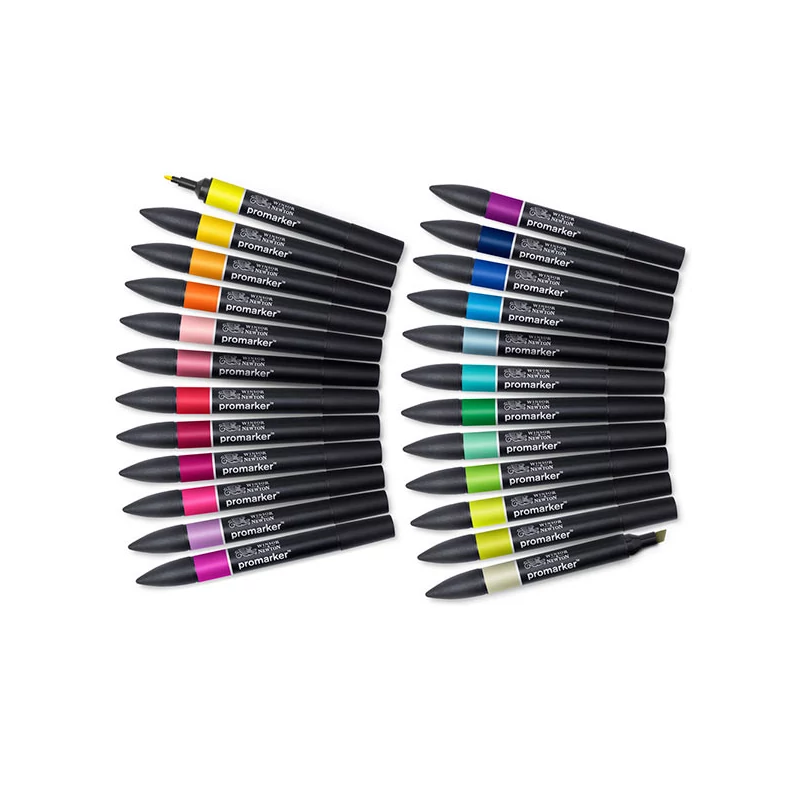 ProMarker kétvégű alkoholos filctoll készlet - 24+1 db, student set