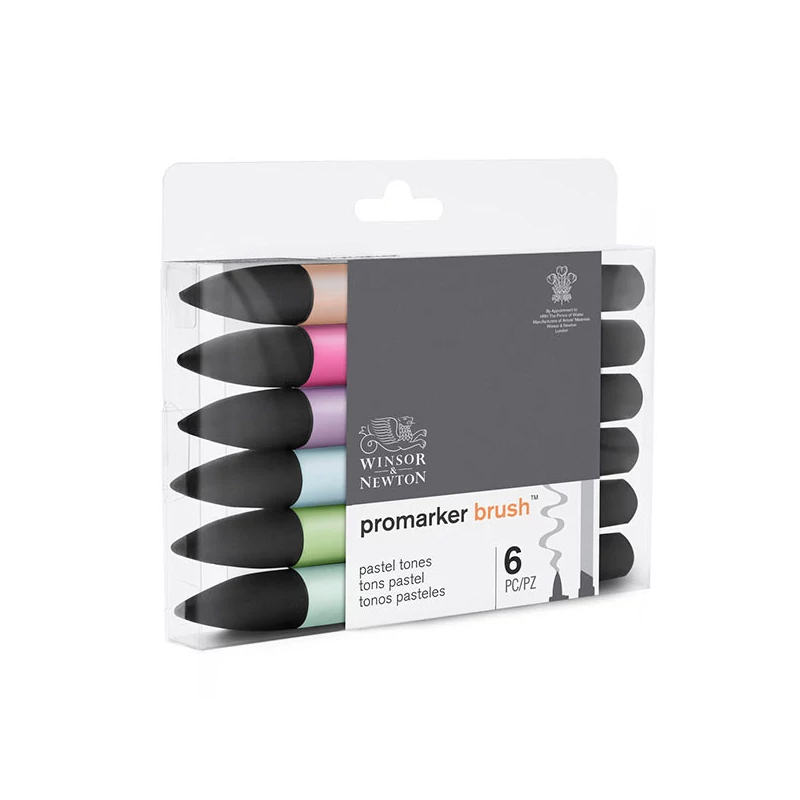 Promarker Brush kétvégű alkoholos ecsetfilc készlet - 6 db, pastel tones