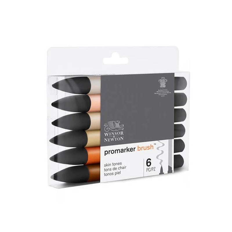 Promarker Brush kétvégű alkoholos ecsetfilc készlet - 6 db, skin tones