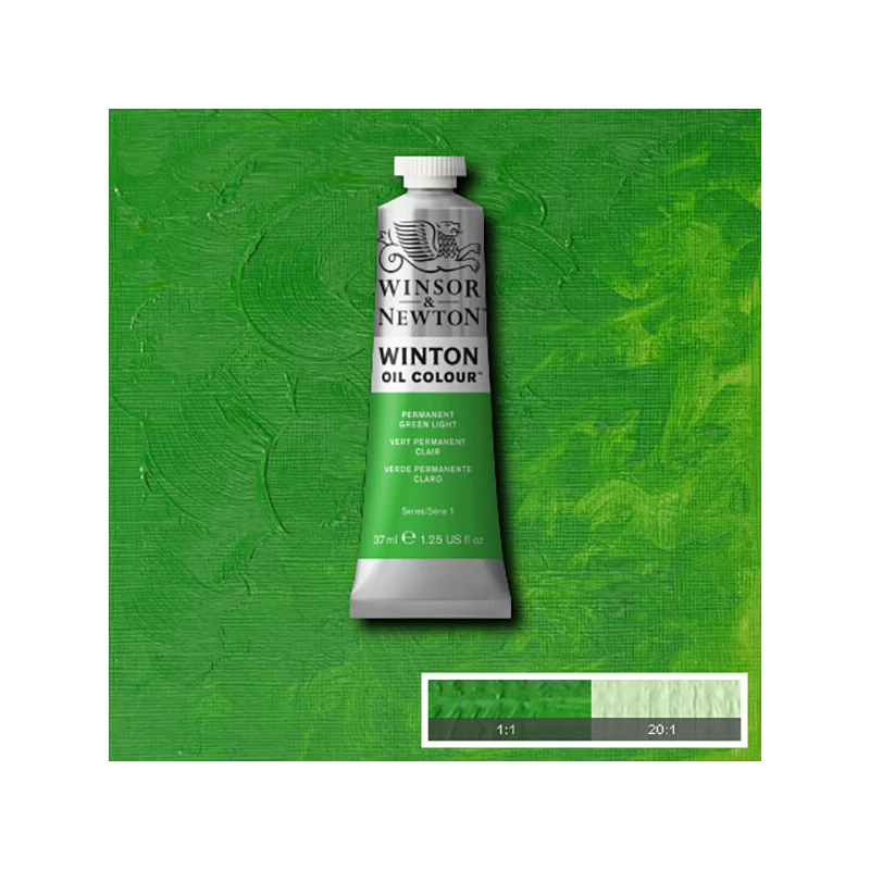 Winsor&Newton Winton olajfesték, 37 ml - 483, permanent green light