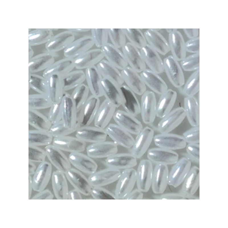 Zabszemgyöngy, 3x6 mm - gyöngyházfehér, dobozban