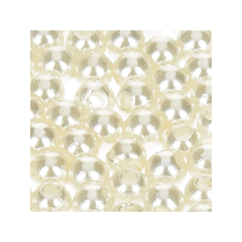 Tekla akril viaszgyöngy, 6 mm, 60 db - ekrü