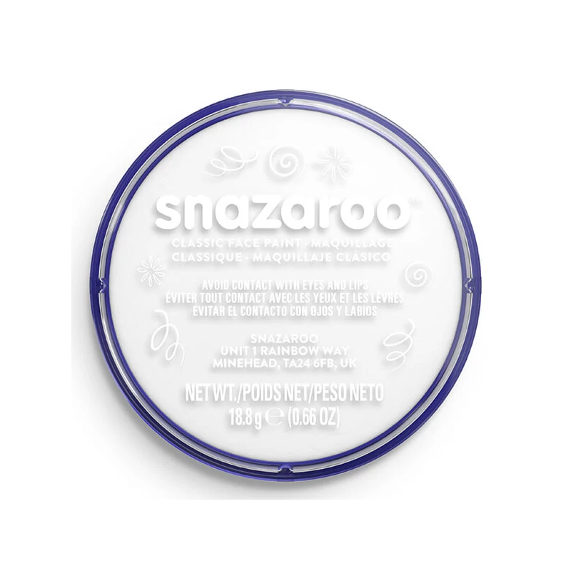 Snazaroo arcfesték korong - fehér, white 000
