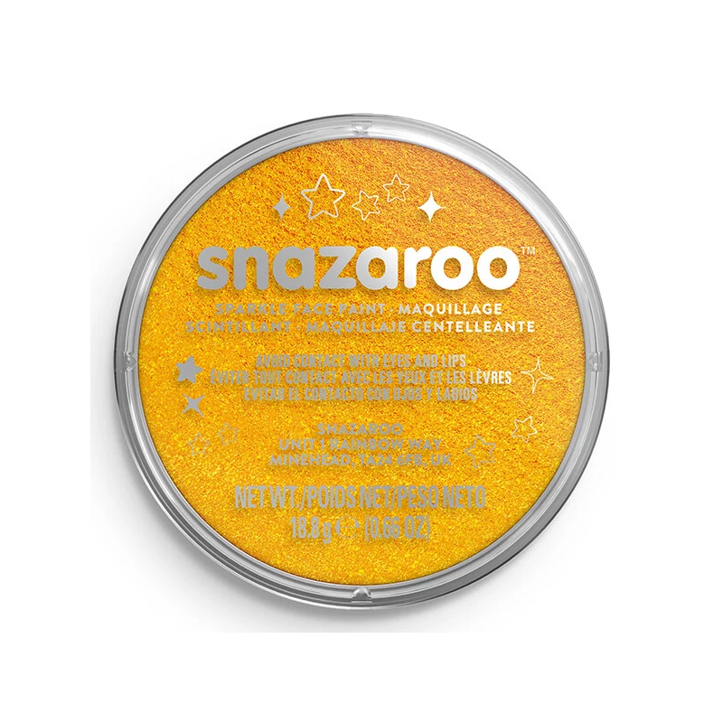 Snazaroo arcfesték korong - csillámos sárga, sparkle yellow 221